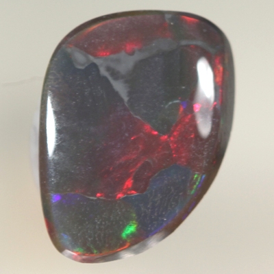 SOLID BLACK OPAL Cherry red rolling flashes SEE VIDEO